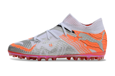 Puma Future Ultimate MG Low-Tops Football Boots - Silver/White/Orange