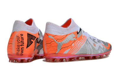 Puma Future Ultimate MG Low-Tops Football Boots - Silver/White/Orange