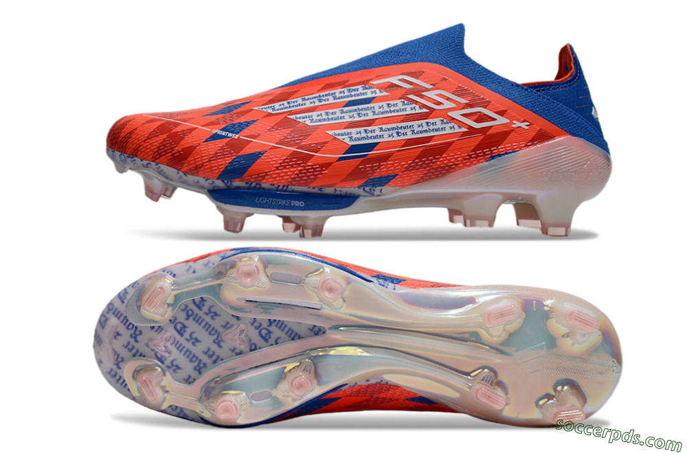 didas F50+ Elite Lightstrike Pro Laceless FG Low-Tops Football Boots - Red/White/Blue 0