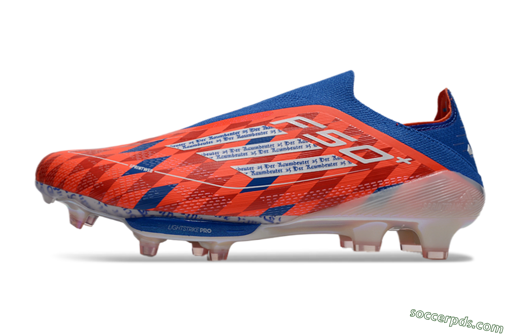 didas F50+ Elite Lightstrike Pro Laceless FG Low-Tops Football Boots - Red/White/Blue 2