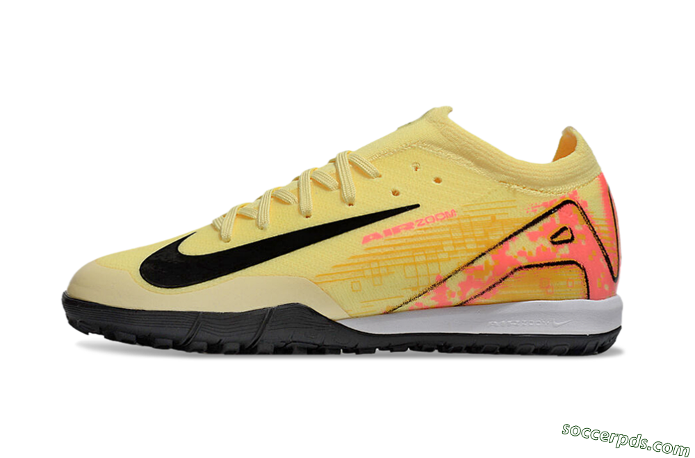 Nike Air Zoom Mercurial Vapor 16 Elite TF Low-Tops Football Shoes - Yellow/Black/Red 2