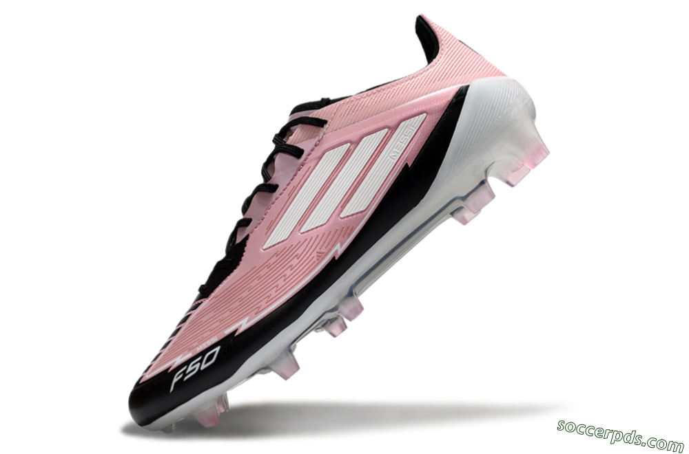 Messi x Adidas F50 Elite FG Low-Tops Football Boots - Pink/Black/White 5