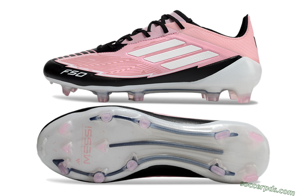 Messi x Adidas F50 Elite FG Low-Tops Football Boots - Pink/Black/White 0