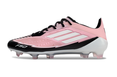 Messi x Adidas F50 Elite FG Low-Tops Football Boots - Pink/Black/White