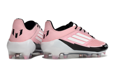 Messi x Adidas F50 Elite FG Low-Tops Football Boots - Pink/Black/White
