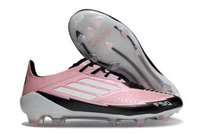 Messi x Adidas F50 Elite FG Low-Tops Football Boots - Pink/Black/White