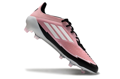 Messi x Adidas F50 Elite FG Low-Tops Football Boots - Pink/Black/White