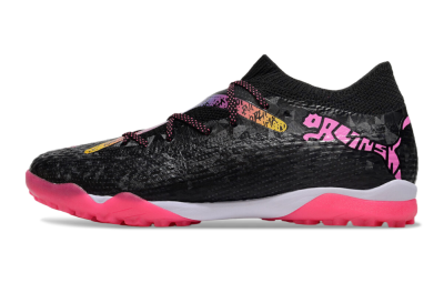 Powercat Tokyo Match x Puma Future Ultimate TF Low-Tops Football Shoes - Black/Pink/Yellow
