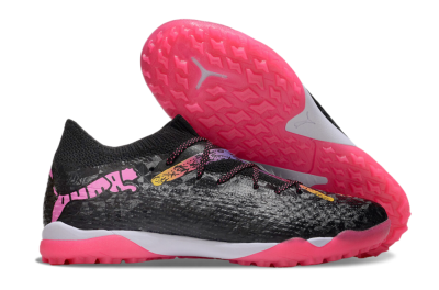 Powercat Tokyo Match x Puma Future Ultimate TF Low-Tops Football Shoes - Black/Pink/Yellow