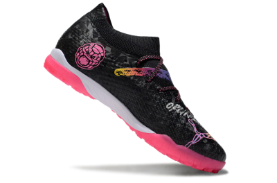 Powercat Tokyo Match x Puma Future Ultimate TF Low-Tops Football Shoes - Black/Pink/Yellow