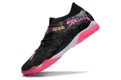 Powercat Tokyo Match x Puma Future Ultimate TF Low-Tops Football Shoes - Black/Pink/Yellow