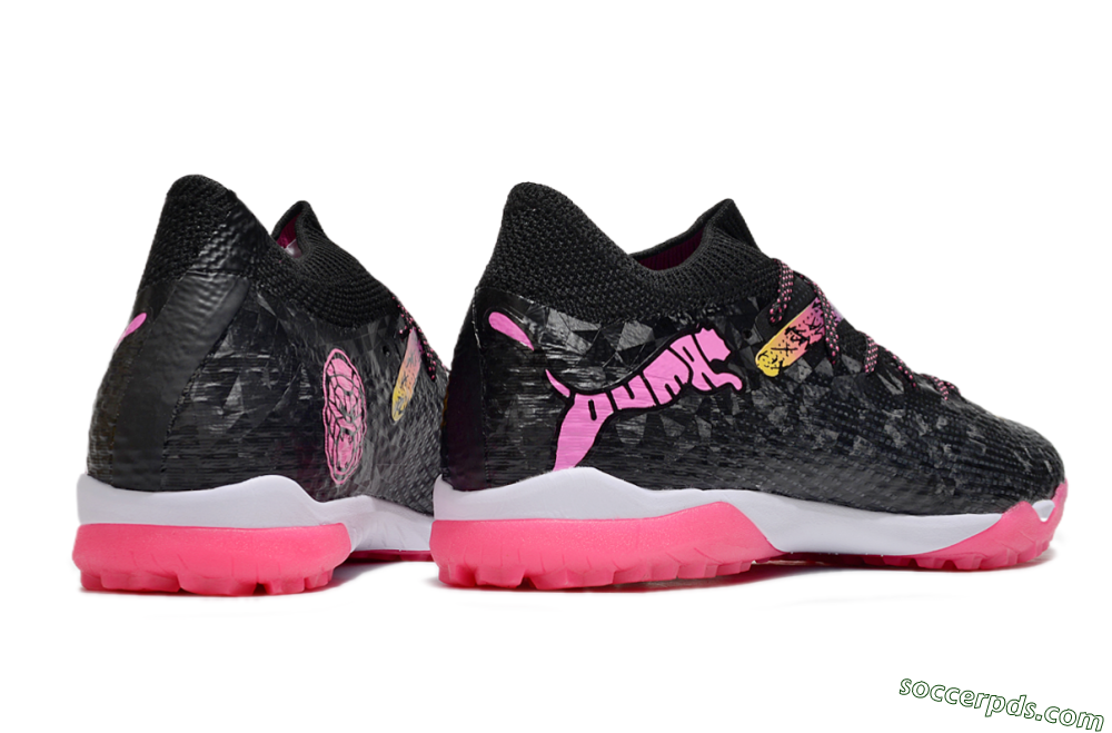 Powercat Tokyo Match x Puma Future Ultimate TF Low-Tops Football Shoes - Black/Pink/Yellow 6