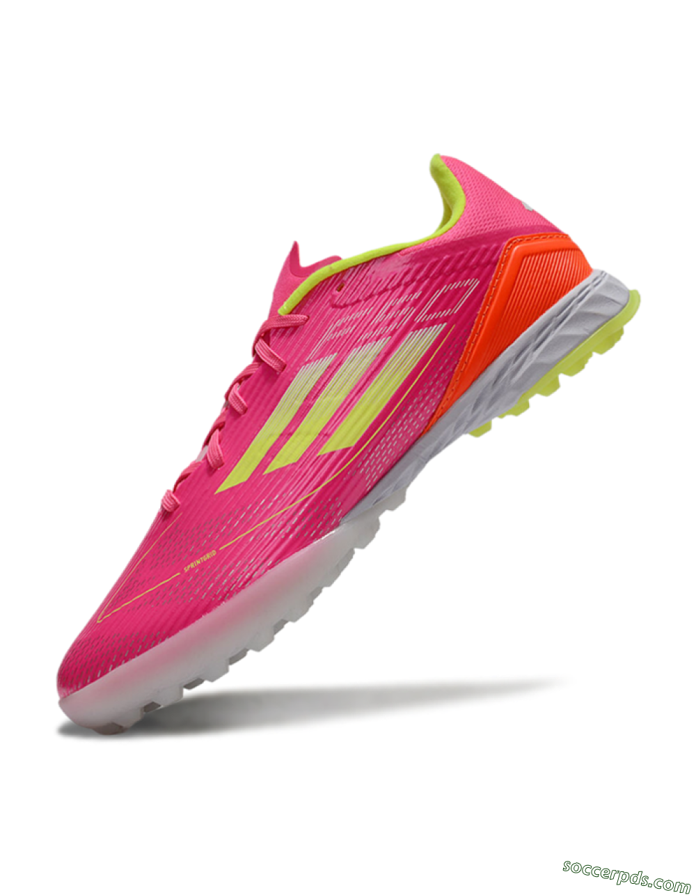 Adidas F50 Pro TF Low-Tops Football Shoes - Pink/Yellow/White 5