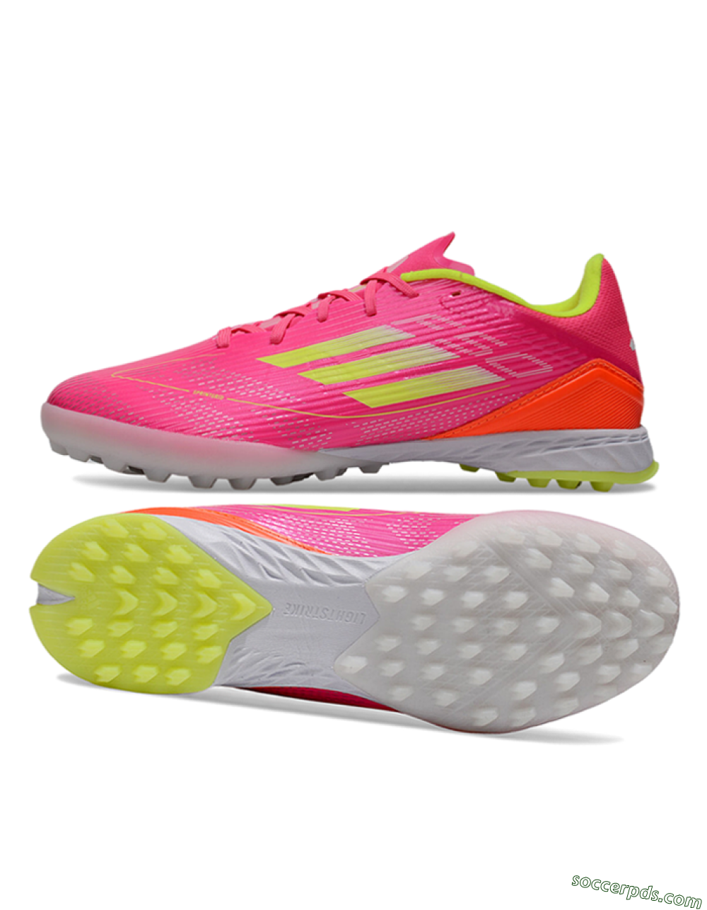 Adidas F50 Pro TF Low-Tops Football Shoes - Pink/Yellow/White 0
