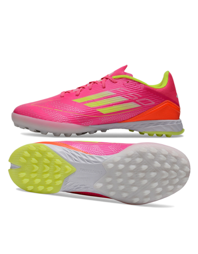 Adidas F50 Pro TF Low-Tops Football Shoes - Pink/Yellow/White