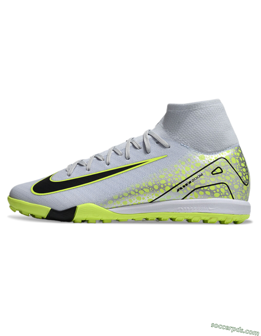 Nike Air Zoom Mercurial Superfly 10 Elite TF High-Tops Football Shoes - Grey/Yellow/Black 2