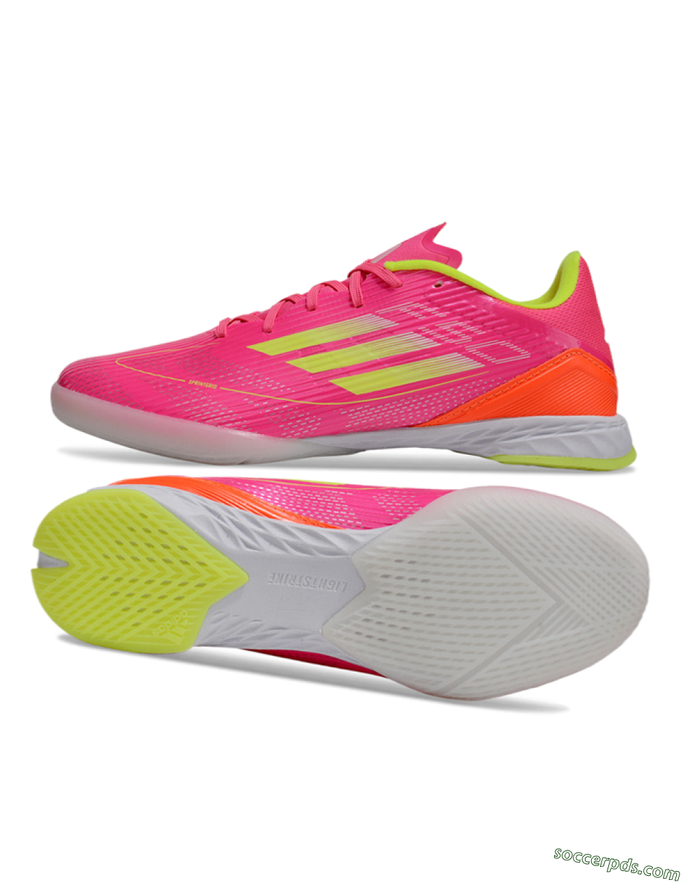 Adidas F50 Elite IC Low-Tops Football Shoes - Pink/Yellow/White 0