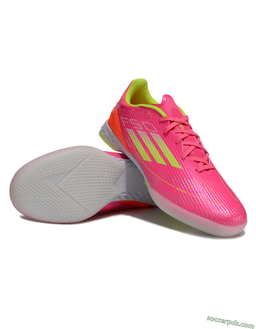 Adidas F50 Elite IC Low-Tops Football Shoes - Pink/Yellow/White 3