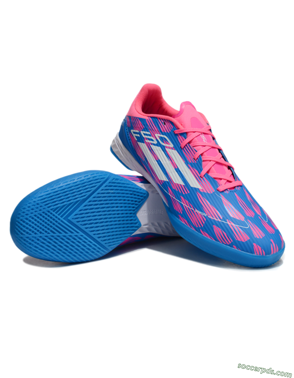 Adidas F50 Elite IC Low-Tops Football Shoes - Blue/Pink/White 3