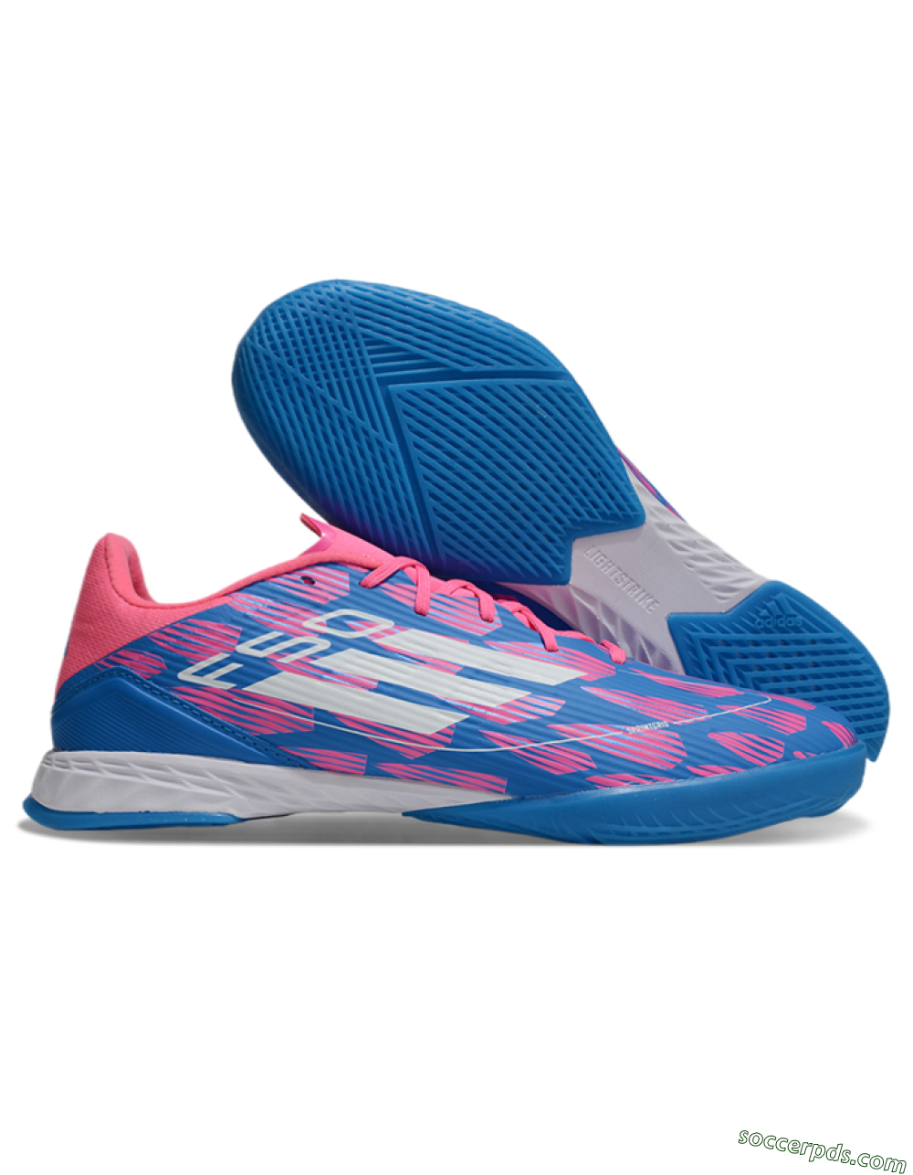 Adidas F50 Elite IC Low-Tops Football Shoes - Blue/Pink/White 1