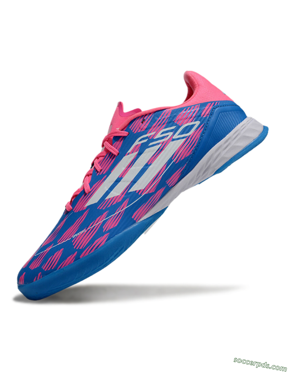 Adidas F50 Elite IC Low-Tops Football Shoes - Blue/Pink/White 5