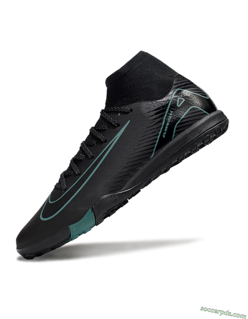 Nike Air Zoom Mercurial Superfly 10 Elite TF High-Tops Football Shoes - Black/Green 5