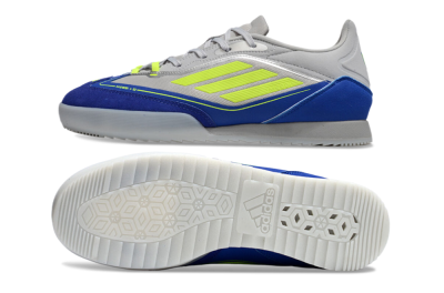 Messi x Adidas F50 Elite IC Low-Tops Football Shoes - Grey//Yellow/Blue
