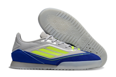Messi x Adidas F50 Elite IC Low-Tops Football Shoes - Grey//Yellow/Blue