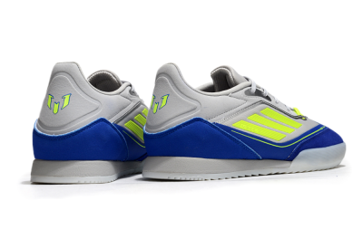 Messi x Adidas F50 Elite IC Low-Tops Football Shoes - Grey//Yellow/Blue