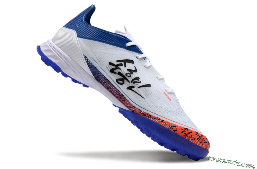 Adidas F50 Pro TF Low-Tops Football Shoes - White/Red/Blue 4