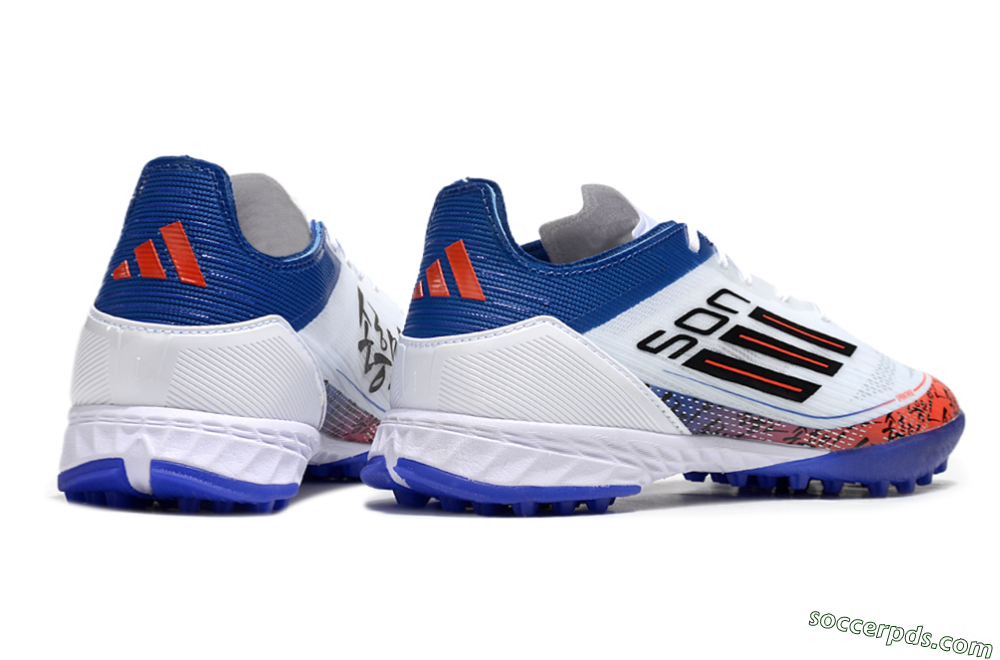 Adidas F50 Pro TF Low-Tops Football Shoes - White/Red/Blue 6