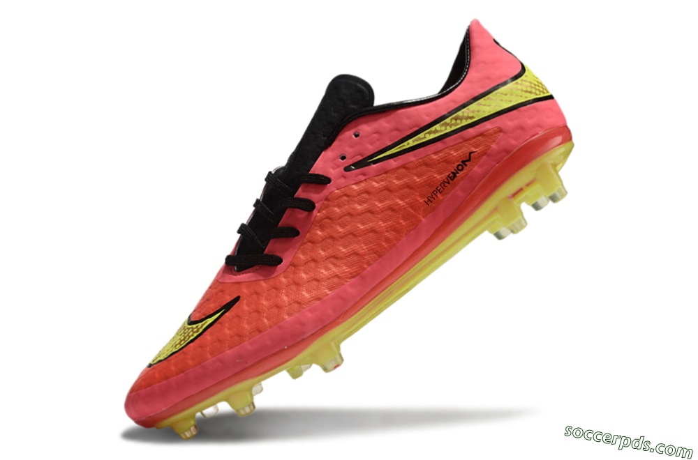 Nike Hypervenom Phantom FG Low-Tops Football Boots - Red/Yellow/Black 5