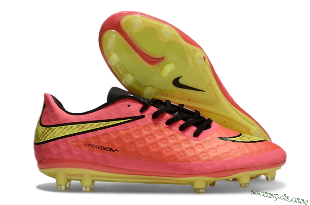 Nike Hypervenom Phantom FG Low-Tops Football Boots - Red/Yellow/Black 1