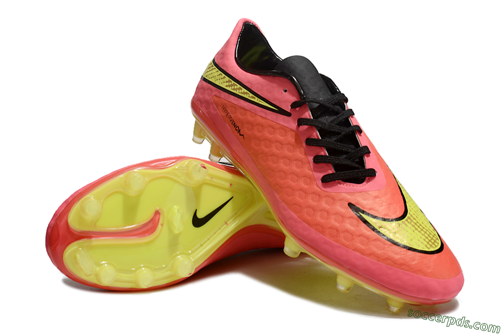 Nike Hypervenom Phantom FG Low-Tops Football Boots - Red/Yellow/Black 3