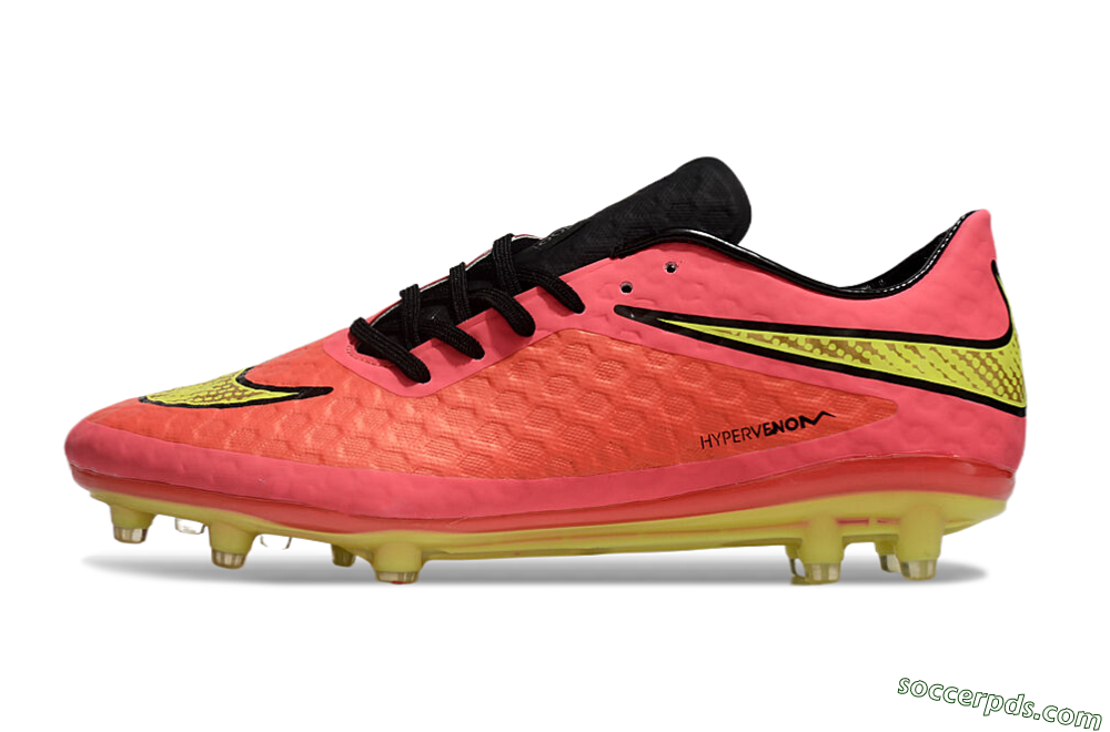 Nike Hypervenom Phantom FG Low-Tops Football Boots - Red/Yellow/Black 2