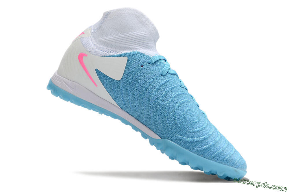 Nike Phantom Luna Elite TF High-Tops Football Shoes - Blue/White/Pink 4