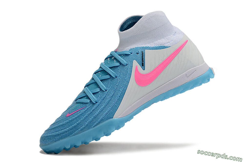 Nike Phantom Luna Elite TF High-Tops Football Shoes - Blue/White/Pink 5