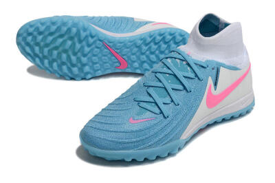 Nike Phantom Luna Elite TF High-Tops Football Shoes - Blue/White/Pink
