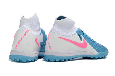 Nike Phantom Luna Elite TF High-Tops Football Shoes - Blue/White/Pink