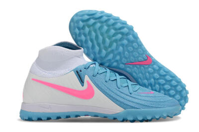 Nike Phantom Luna Elite TF High-Tops Football Shoes - Blue/White/Pink