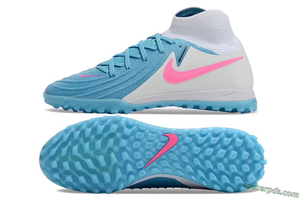 Nike Phantom Luna Elite TF High-Tops Football Shoes - Blue/White/Pink 0