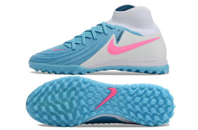 Nike Phantom Luna Elite TF High-Tops Football Shoes - Blue/White/Pink