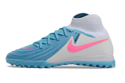 Nike Phantom Luna Elite TF High-Tops Football Shoes - Blue/White/Pink