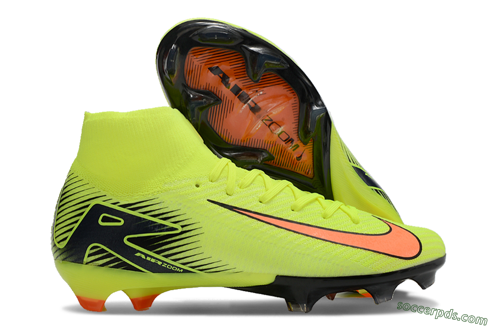 Nike Air Zoom Mercurial Superfly 10 Elite FG High-Tops Football Boots - Yellow/Red/Black 1