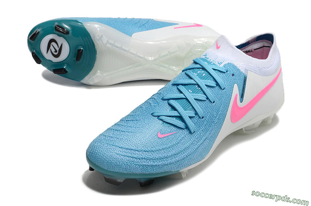 Nike Phantom Luna Elite FG Low-Tops Football Boots - Blue/White/Pink 3