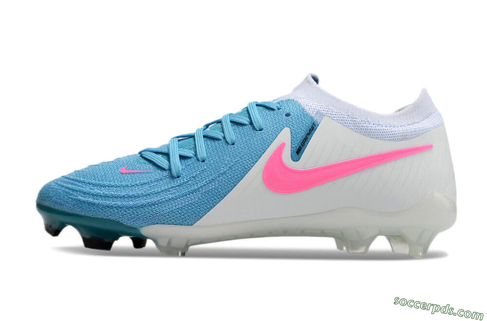 Nike Phantom Luna Elite FG Low-Tops Football Boots - Blue/White/Pink 2
