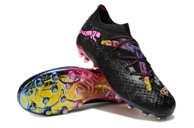 Puma Future Ultimate MG Low-Tops Football Boots - Black/Pink/Yellow