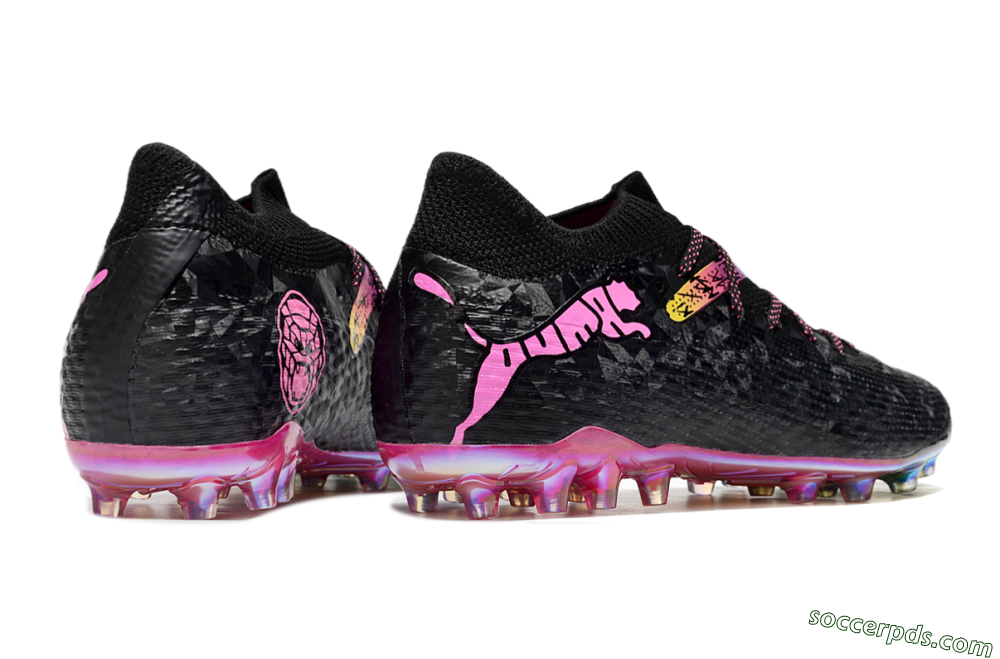 Puma Future Ultimate MG Low-Tops Football Boots - Black/Pink/Yellow 6