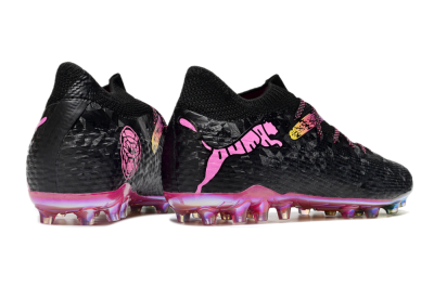 Puma Future Ultimate MG Low-Tops Football Boots - Black/Pink/Yellow