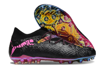 Puma Future Ultimate MG Low-Tops Football Boots - Black/Pink/Yellow